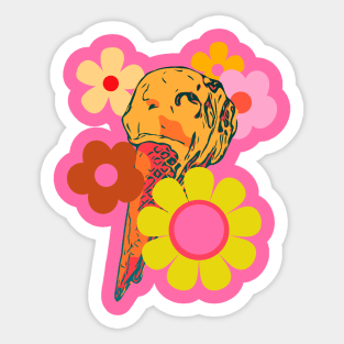 POP CONE SUMMER. POP CONE SUMMER. RETRO POP ART FLOWERS Groovy Melty Summer Fun Sticker